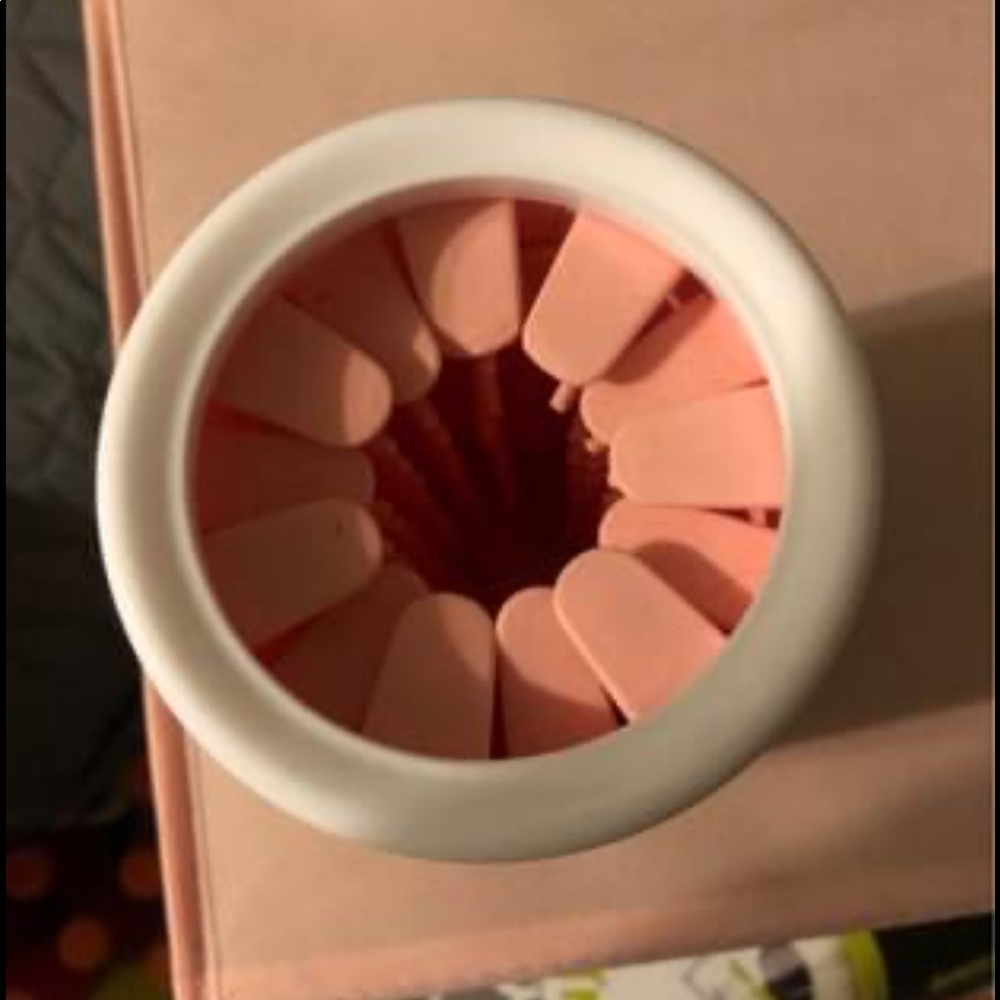 Large Pink and White Dog Paw Cleaner